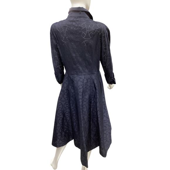 Teri Jon By Rickie Freeman Dress Women’s SZ12 Eyelet Well Structured Button Down - Picture 4 of 6